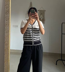 Striped Buttoned Down Korean Top