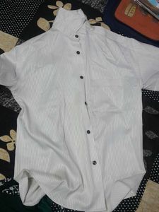 Striped White Shirt