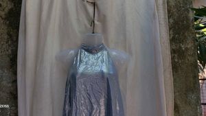 121212. Shiny Silver Mini Dress