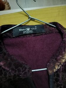 Velvet Animal Print Top