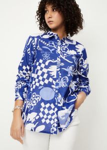 Max Printed Blue Shirt Women