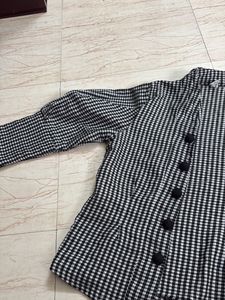 Checkered Button-Down Jacket