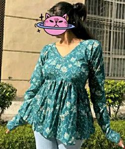 Floral Print Peplum Top