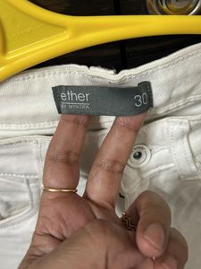 Ether White Denim Jeans
