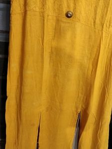 Embroidered Yellow Kurti