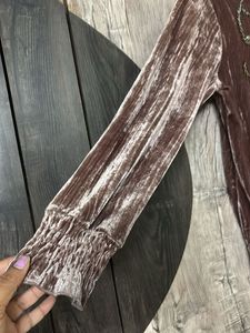 Embellished Velvet Top-1