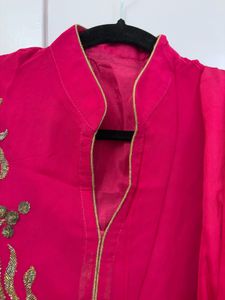 Pink Embroidered Kurta Set