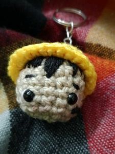 Handmade Luffy Crochet Keychain