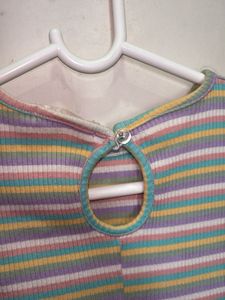 Striped Cropped Top