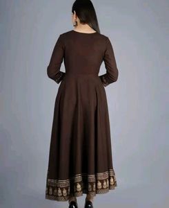 Elegant Brown Embroidered Kurta