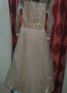 Beautiful 5 Layer Peach Gown