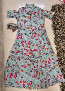 Max Unused Floral Shirt Dress