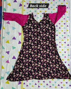 Front Slit Floral Print Kurti
