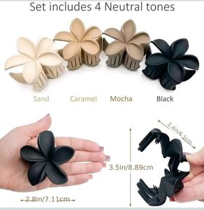 Flower Hair Claw Clips (Pack of 4)