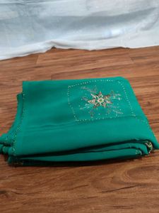 Green Embroidered Saree