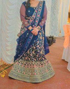 Bridal Lehenga Full Set (Blue)