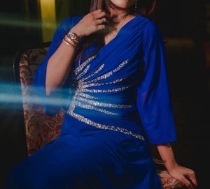 Elegant Blue Ethnic Gown