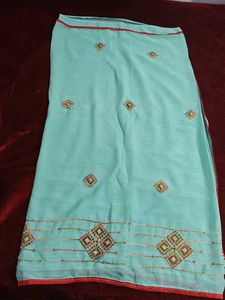 Embroidered Blue Saree