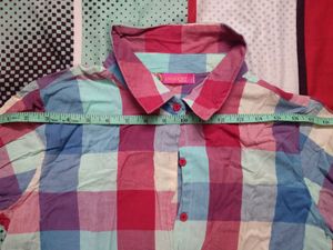 Women&#39;s Colourblocked Checked Shirt