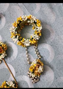 Floral Haldi Jewellery Set