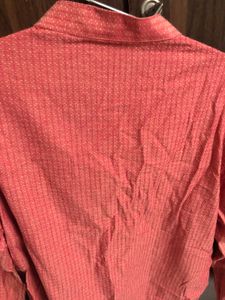Fabindia Orange Cotton Short Kurta