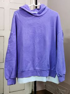 💥BUY1GET1💥 imported lavender solid knitted hoodie.