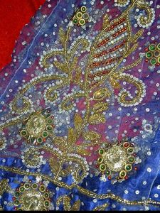 Elegant Blue and White Lahenga Set
