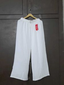 White Wide Leg Palazzo Pants