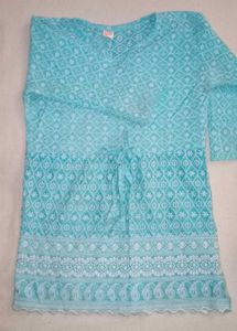 Chikankari Blue Embroidered