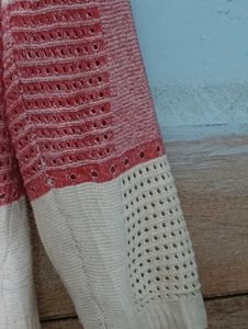 Striped Knit Pullover Sweater