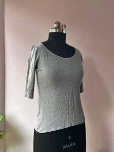 Grey Sleeve Top