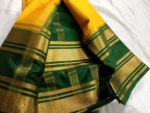 Yellow &amp; Green Saree