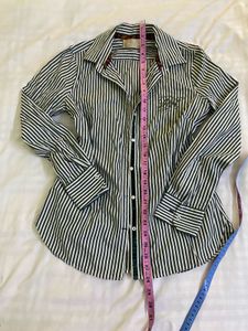 Green Striped Button-Down Shirt Bust 32-34