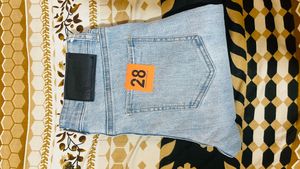 slightly waist tightLight Blue Denim Pants