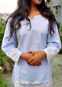 Light Blue Embroidered Set