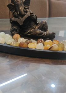 Elegant Lord Ganesha Reading Idol with Decorative