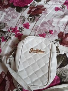 White Quilted Crossbody Bag