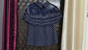 Polka Dot Off-Shoulder Top
