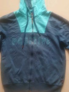 Hoodie with 'Positive' Print