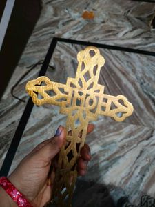 Wall Cross Golden Colour