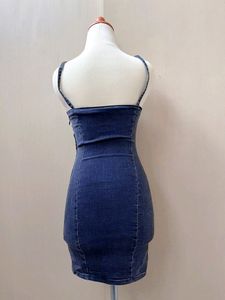 Fitted Denim H&amp;m Dress