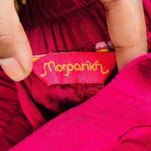 Pink &amp; Gold Embroidered Pants