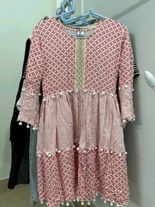 Cotton Short Kurti Dress😳