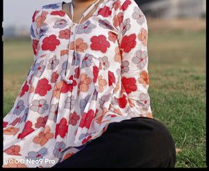 Floral Print Peplum Top