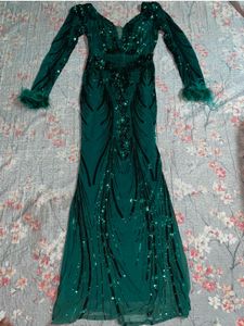 Emerald Green Sequin Gown