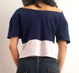 Hello Kitty Crop YK2 offshoulder T Shirt