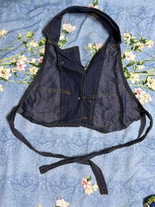 Backless Denim Top
