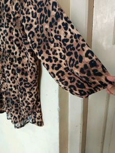 Leopard Print Tunic Top imported quality