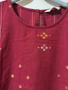 Max Maroon Straight Kurtha