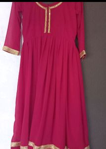 Rose Pink Anarkali Suit